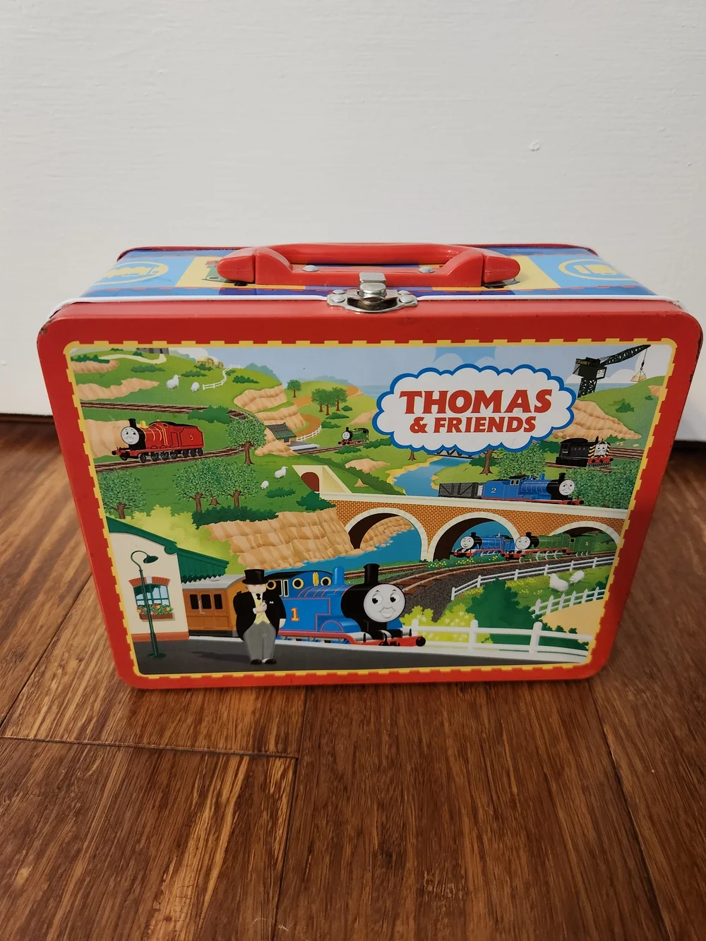 Vintage Thomas & Friends Train Railroad Kids Metal Lunchbox Storage Collectible